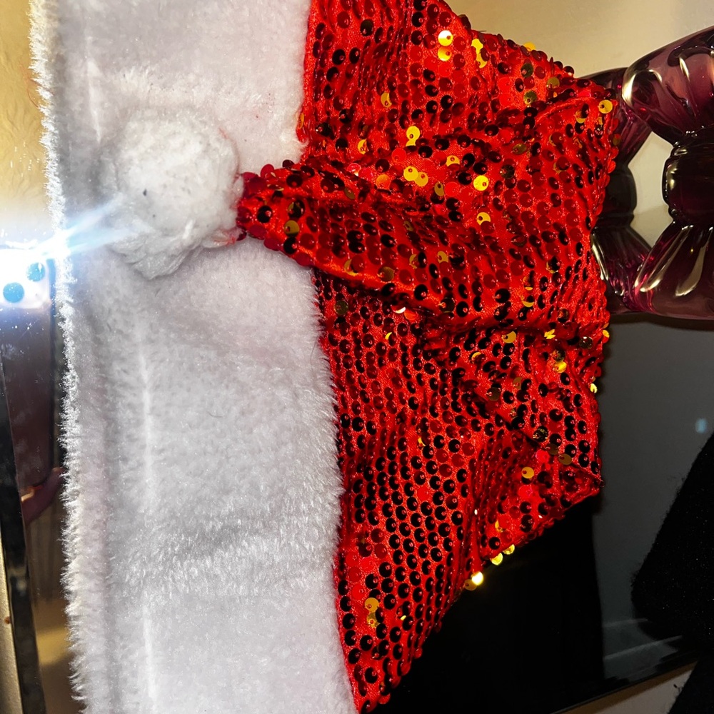 Red Sequin Santa Hat
